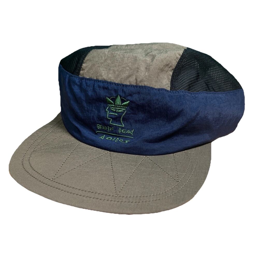 Adidas Brain Dead Hat Cap Toggle OSFM Blue Gray Mesh Collab Limited Edition